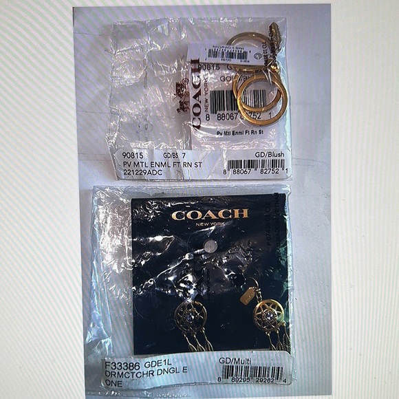 Coach Ring & Dreamcatcher Earrings  Gold -tone NWT - Picture 7 of 7